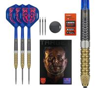 Target Darts Raymond Van Barneveld Jeu de Fléchettes Pointe en Acier de Génération 6, 23G | Fléchettes 95% Tungstène, Ailettes et Tiges K-Flex N° 2, Pointes Swiss Chrono Noires et Outil SP