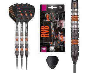 Target Darts Raymond Van Barneveld RVB 80 Noir G2 21G 80% Tungsten Swiss Point Steel Tip Set de Fléchettes