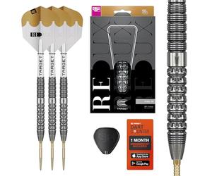 Target Darts Redux 90% Tungsten Swiss Point Jeu de Fléchettes en Acier (Baril 01), 25G | Flights Pro Ultra N° 6 et Tiges Pro Grip, Pointes DX Gold et Outil SP inclus | Jeux de Fléchettes Professionnel