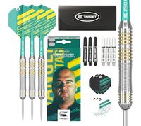 Target Darts Rob Cross 22G Brass Steel Tip Darts Set - Jeu de fléchettes Voltage, Rob Cross Player Edition, kit Complet de fléchettes à Pointe en Acier, étui de Rangement Inclus.