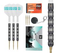 Target Darts Rob Cross 95K Pointe en Acier Swiss Point Fléchettes, 95% Tungstène Fléchettes avec K-Flex Vols, 25G | Voltage Dart, Player Édition Swiss Points K Flex Fléchette, Swiss Point Outil Inclus