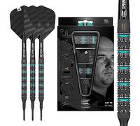 Target Darts Rob Cross Black Edition Jeu de fléchettes à Pointe Souple 90% tungstène Unisexe, Noir, 18 g