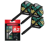 Target Darts Rob Cross K Flex et système de Manche, No.2 | Pack de 3 Accessoires de fléchettes Kflex All in One Flights, Player Edition | Potence de fléchette K-Flex Court/Intermédiaire/Moyenne