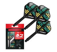 TARGET Darts Rob Cross K Flex Flights and Shaft System, No.2 (Intermédiaire, 26mm) | Pack de 3 Accessoires de fléchettes Kflex All in One Flights, Player Edition | Potence de fléchette K-Flex