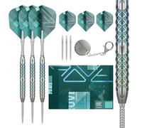 Target Darts Rove Steel Tip Swiss Point Darts, 90% Tungsten Dart Set | Fléchettes à Pointe en Acier, Set de fléchettes Professionnelles avec Pointes suisses et Outil 01/02/03-22G/23G/24G/25G