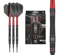Target Darts Scope Soft Tip Darts, 90% Tungsten Dart Set, Barrel 11-21G | Fléchettes Rouges et Noires, Jeu de fléchettes avec Pointes en Pixels, fléchettes électroniques, fléchettes à Pointe Souple