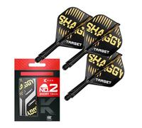 Target Darts Scott Williams K Flex Système de Volants et D'arbres, No.2 | Pack de 3 Fléchettes Kflex All in One, Édition Player Accessoires de Fléchettes | Tige Fléchettes - Court (19mm)