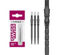 Target Darts Signature Swiss Point TRB | Lot de 3 Eembouts | 30MM/35MM/42MM - Or/Argent/Noir | Changement Fléchettes Pointes, Swiss Point Technologie, Professionnels Fléchettes Accessoires