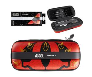 Target Darts Star Wars Darth Maul BOA Portefeuille | Étui à Fléchettes Haut de Gamme avec Motif Sith, Rangement pour Pointes Swiss Point, Coque Extérieure Rigide et Compartiment Organisé Accessoires