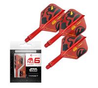 Target Darts Star Wars Darth Maul K Flex Ailettes et Tiges de Fléchettes Intégrées | Lot de 3 K-Flex, N° 6 | Disney K-Flex Accessoires, Court (19mm)