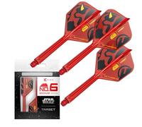 Target Darts Star Wars Darth Maul K Flex Ailettes et Tiges de Fléchettes Intégrées | Lot de 3 K-Flex, N° 6 | Disney K-Flex Accessoires, Moyen (33mm)
