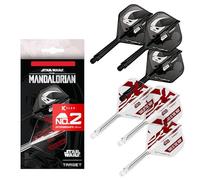Target Darts Star Wars Mandalorian K Flex Intégré Fléchette Ailettes et Arbres | Personnage Inspiré Lot de 6 K-Flex, N° 2 | Disney K-Flex Accessoires, Intermédiaire (26mm)