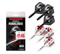 Target Darts Star Wars Mandalorian K Flex Intégré Fléchette Ailettes et Arbres | Personnage Inspiré Lot de 6 K-Flex, N° 6 | Disney K-Flex Accessoires, Court (19mm)