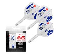 Target Darts Star Wars R2-D2 K Flex Ailettes et Tiges de Fléchettes Intégrées | R2D2 Lot de 3 K-Flex, N° 6 | Disney K-Flex Accessoires, Court (19mm)
