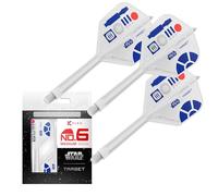 Target Darts Star Wars R2-D2 K Flex Ailettes et Tiges de Fléchettes Intégrées | R2D2 Lot de 3 K-Flex, N° 6 | Disney K-Flex Accessoires, Moyen (33mm)
