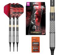 Target Darts Stephen Bunting G5 Void Pointe Souple Darts, 18G | 90% Tungstène Noir Cryo Tips, Ensemble de Fléchettes Génération 5 Bullet, Pro Grip Evo et Ailettes N° 2 | Player Edition