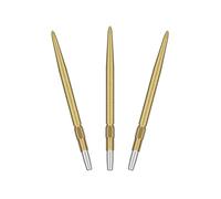 Target Darts Swiss Point SLK Luke Littler Pointes de Fléchettes (Lot de 3 Embouts) 30MM/35MM/42MM - Or/Argent/Noir | Texturées Rugueuses, Fléchettes de Rechange en Acier, Accessoires Professionnels