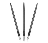 Target Darts Swiss Point SLK Luke Littler Pointes de Fléchettes (Lot de 3 Embouts) 30MM/35MM/42MM - Or/Argent/Noir | Texturées Rugueuses, Fléchettes de Rechange en Acier, Accessoires Professionnels