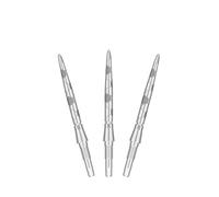 Target Darts Swiss Point Storm Pointes de Fléchettes en Acier, Onyx (Lot de 3 Pointes) 26MM/30MM/35MM - Or/Argent/Noir | Changer Les Pointes de Fléchettes, Les Pointes de Rechange, Les Accessoires