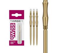 Target Darts Swiss Point Storm Pointes de Fléchettes, RST (Lot de 3 Embouts) 30MM/35MM/42MM - Or/Argent/Noir | Changez Les Pointes de Fléchettes, Les Pointes Swiss Storm, Accessoires Professionnels