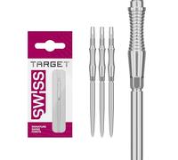 Target Darts Swiss Point Storm Pointes de Fléchettes, RST (Lot de 3 Embouts) 30MM/35MM/42MM - Or/Argent/Noir | Changez Les Pointes de Fléchettes, Les Pointes Swiss Storm, Accessoires Professionnels