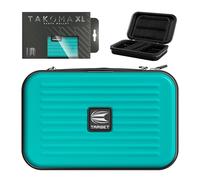 TARGET Darts Takoma XL Porte-fléchettes Aqua - Étui de Protection pour 6 fléchettes, Support de fléchettes en EVA avec Double Fermeture éclair - Accessoires Professionnels pour fléchettes