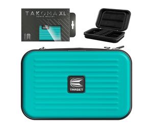 TARGET Darts Takoma XL Porte-fléchettes Aqua - Étui de Protection pour 6 fléchettes, Support de fléchettes en EVA avec Double Fermeture éclair - Accessoires Professionnels pour fléchettes