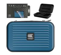 TARGET Darts Takoma XL Portefeuille pour fléchettes Bleu - Étui pour 6 fléchettes, Support de Protection en EVA avec Double Fermeture éclair - Accessoires Professionnels pour fléchettes