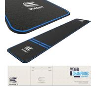 TARGET Darts Tapis de fléchettes Champion du Monde - Bordure Bleue Unisexe, 63 cm (Round)