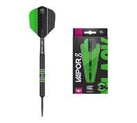 Target Darts Vapor 8 Jeu de fléchettes 80% tungstène avec Pointe en Acier Noir/Vert, Fléchettes, 190034, Vert/Noir, 24 g
