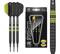 Target Darts Vapor 8 Jeu de fléchettes à Embout Souple Noir/Vert, Fléchettes à Pointe Souple, 100448, Jaune, 19G