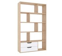 Target Home Grande étagère à livres pour salon - Étagère en bois - 185 x 110 x 32 cm - Chêne Sonoma