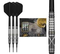 Target Japan Black Marque Chaos 2.0 à Pointe Souple Fléchettes avec Kflex, 19G | Jeu de fléchettes 90% Tungstène, Ailettes et Tiges K-Flex, Pointes 2BA Pixel, Joueur Leonard Chai