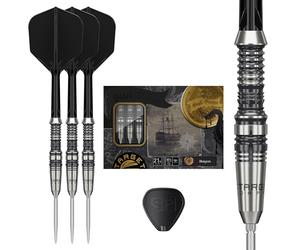 Target Japan Black Marque Heracles Pointe en Acier Fléchettes avec Kflex 21G | 90% Tungstène Fléchettes Set, K-Flex Volants et Tiges N° 6, Nano Swiss Point Conseils, Daniel Chen