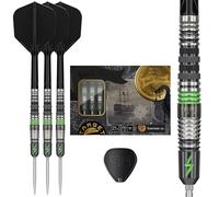 Target Japan Black Marque Lightning 3.0 Swiss Point à Pointe en Acier Fléchettes avec Kflex, 21G | Ensemble de Fléchettes Chris Lim 90% Tungstène, Ailettes et Tiges K-Flex, Swiss Nano Points Outil
