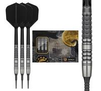 Target Japan Black Marque Lumiere 3.0 Jeu de fléchettes 90 % tungstène K-Flex à pointe souple, 18,5 g | Embouts pixels noirs 2BA, ailettes et tiges noires K-Flex n°6 (forme) (Blackmark Lumiere 3.0)