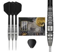 Target Japan Black Marque PW 2.0 Swiss Point à Pointe en Acier Fléchettes avec Kflex, 22G/24G | Jeu de Fléchettes 90% Tungstène, Ailettes et Tiges K-Flex, Swiss Nano Points Outil, Joueur Tan Phuay Wei