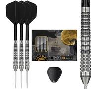 Target Japan Black Marque Renegade 4.0 Fléchettes à Pointe en Acier avec Kflex, 23G | Jeu de Fléchettes 90% Tungstène, Ailettes et tiges K-Flex N° 6, Pointes Nano Swiss, Joueur Jun Kawashima