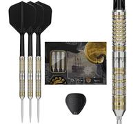 Target Japan Black Marque Reyn G2 Pointe en Acier Fléchettes avec Kflex 23G | 90% Tungstène Fléchettes Set, K-Flex Volants et Tiges N° 6, Nano Swiss Point Conseils, Reyn Agcaoili Gen 2
