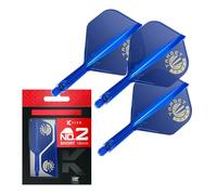 Target Japan Blue K Flex Système de Fléchettes, N° 2 Standard | Lot de 3 Fléchettes Imprimées K-Flex, Système Complet Fléchettes et Tiges, Accessoires Fléchettes (Court, 19mm)