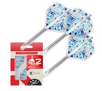 Target Japan Charis 2025 K Flex Fléchette Vols et Tiges Système, N° 2 | Lot de 3 Kflex All in One Vol, Cathy Leung Accessoires pour fléchettes | Tige de Fléchette K-Flex - Moyen