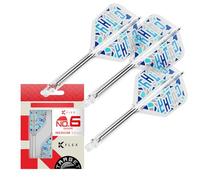 Target Japan Charis 2025 K Flex Fléchette Vols et Tiges Système, N° 6 | Lot de 3 Kflex All in One Vol, Cathy Leung Accessoires pour fléchettes | Tige de Fléchette K-Flex - Moyen