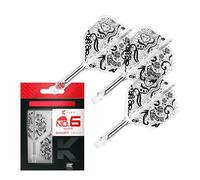 Target Japan Diamond Système de Fléchettes et de Tiges K Flex, No.6 | Lot de 3 Accessoires Fléchettes Kflex All in One Flight, Player Edition Kosuzu Iwao| Tige Fléchette K-Flex - Court (19mm)