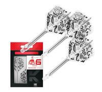 Target Japan Diamond Système de Fléchettes et de Tiges K Flex, No.6 | Lot de 3 Accessoires Fléchettes Kflex All in One Flight, Player Edition Kosuzu Iwao| Tige Fléchette K-Flex - Moyen (33mm)