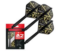 Target Japan Hot Shot Système D'ailettes et Tiges K Flex Dart, No.2 | Lot de 3 Accessoires de Fléchettes Kflex All In One Flight, Player Edition Harith Lim | Tige Fléchette - Court/Intermédiaire/Moyen
