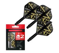 Target Japan Hot Shot Système D'ailettes et Tiges K Flex Dart, No.2 | Lot de 3 Accessoires de Fléchettes Kflex All In One Flight, Player Edition Harith Lim | Tige Fléchette - Court/Intermédiaire/Moyen