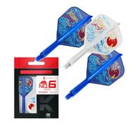 Target Japan K-Flex Rising Sun Haruki Muramatsu No.6 KFlex Fléchettes Vols et Tiges | Pack de 3 Accessoires K Flex Player Edition | Flèches de fléchettes K Flex, Court (19mm)