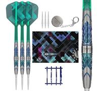 Target Japan Kaze Series Ceros 02 à Pointe en Acier Fléchettes avec Kflex, 23G | Ensemble de Fléchettes avec Corps en Tungstène à 90%, Ailettes et Tiges K-Flex, Pointes Storm Swiss, Pointe LNC