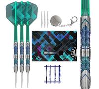 Target Japan Kaze Series Ceros 03 à Pointe en Acier Fléchettes avec Kflex, 22G | Ensemble de Fléchettes avec Corps en Tungstène à 90%, Ailettes et Tiges K-Flex, Pointes Storm Swiss, Pointe LNC