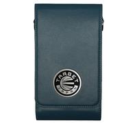 Target Japan Milli Case | Porte-Fléchettes en Acier et à Pointe Souple en Cuir Véritable | 1 Jeu Complete Accessoires | Porte-Fléchettes avec Pochettes à Fermeture Éclair | Bleu Marine